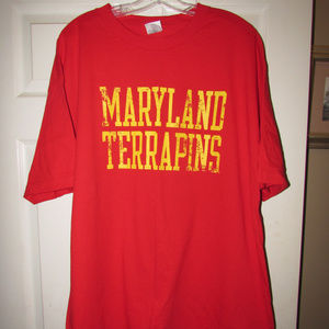 MARYLAND TERRAPINS Red 2XL Tee T-Shirt NCAA NWOT